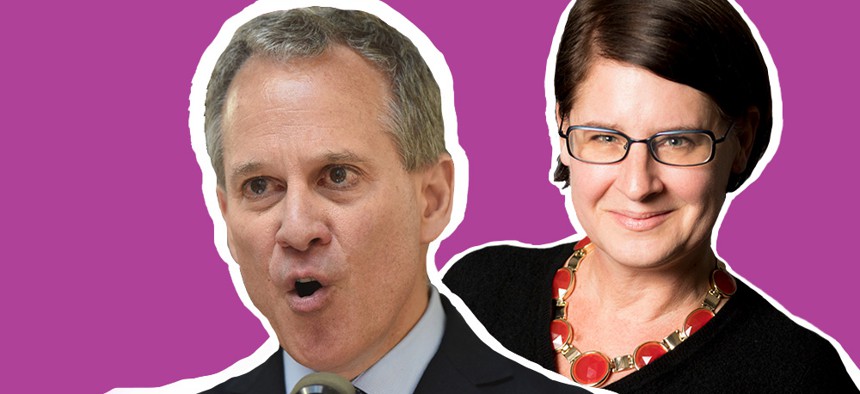 Sharon Stapel and Eric Schneiderman