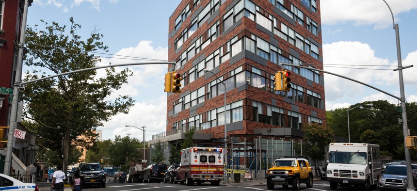 Migrant families arriving in New York City’s and in need of shelter have been processed at the Prevention Assistance and Temporary Housing intake center in the Bronx.