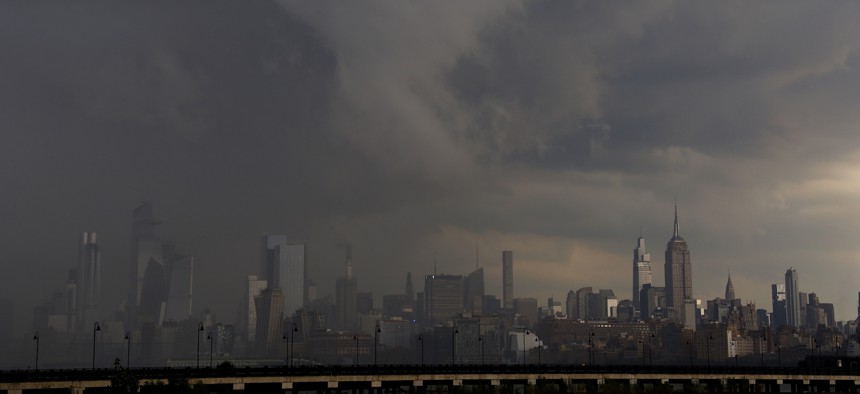 New York City Chief Climate Officer and Department of Environmental Protection Commissioner Rohit Aggarwala said extreme rainfall over the past year created a “pressure test” for the sewer under Radcliff Avenue in the Bronx, putting a hole in its roof.