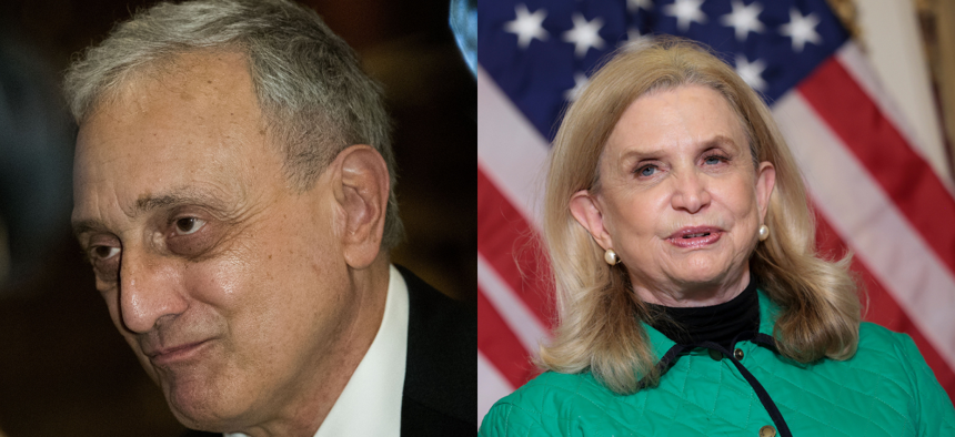 Carl Paladino and Carolyn Maloney