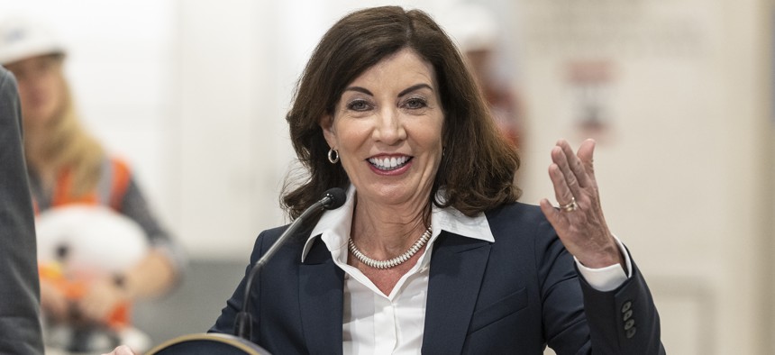 While Hochul highlighted Florida’s reputation as a Trumpist Republican haven, the GOP has sought to frame the exodus of some New Yorkers there as an indicator of voters’ dissatisfaction with issues they attribute to Democrats.