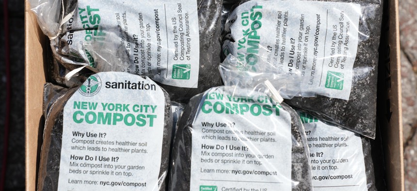 New York City on Monday rolled out its curbside composting program, billed as the largest in the nation. 