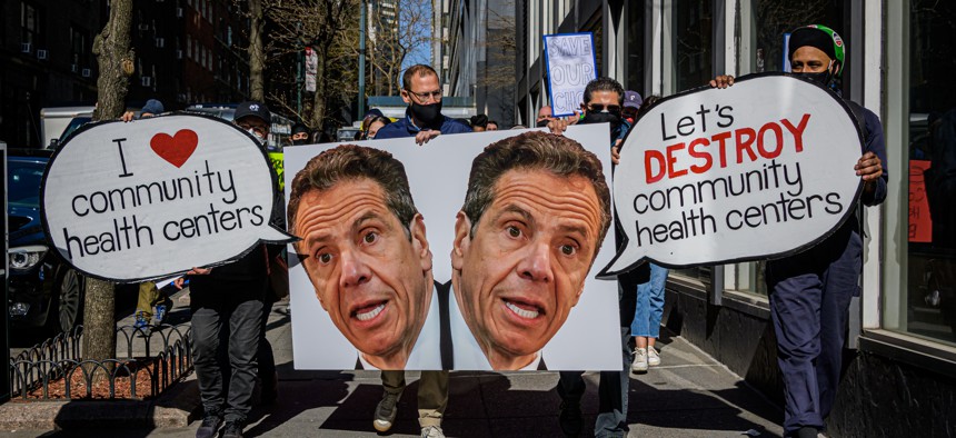 Last year, activists rallied to oppose then-Gov. Andrew Cuomo’s plan to shrink New York’s participation in a program that helps community health centers.