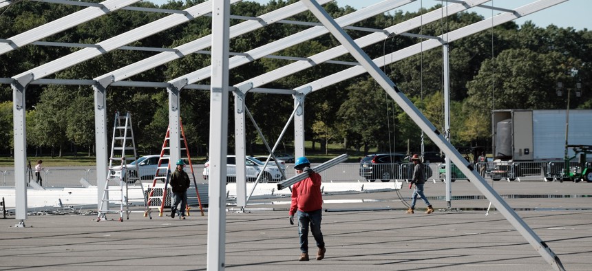 Some Bronx pols said they were not given much of a heads up about the city’s plans to build a tent facility at Orchard beach – or its plans to abandon that idea.