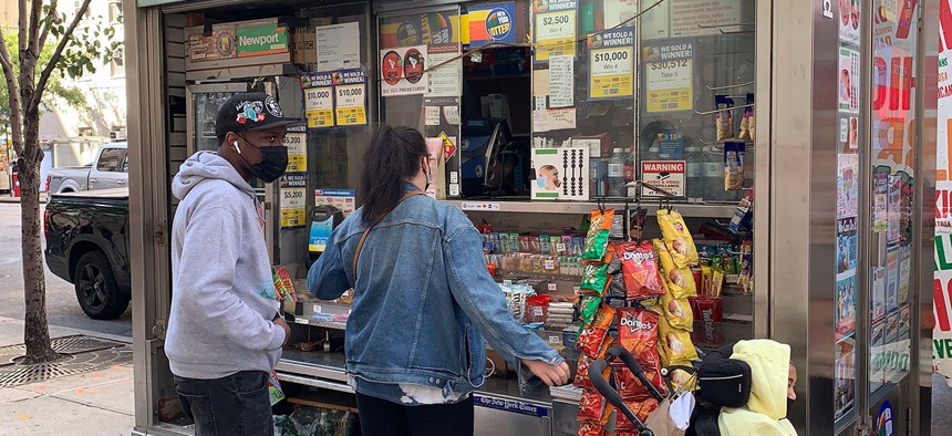 Mohammad Ismail Hussain works at the newsstand at 70th St. and York Avenue on Manhattan’s Upper East Side.