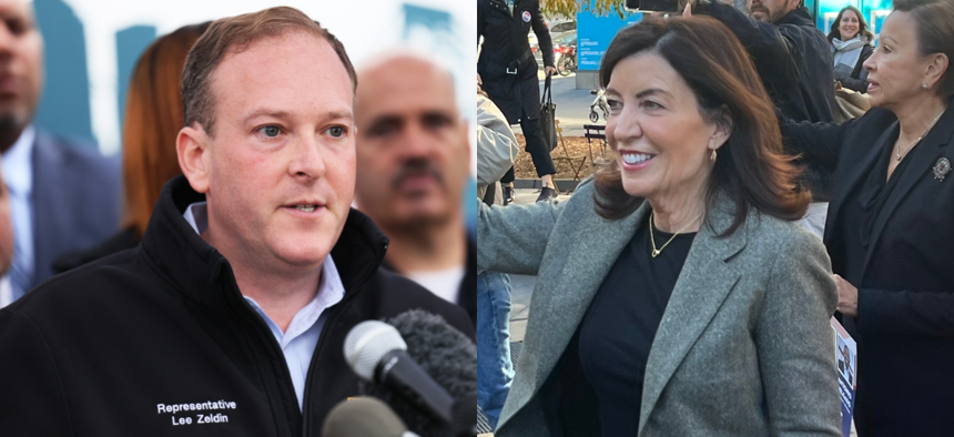Rep. Lee Zeldin and Gov. Kathy Hochul are locked in a close battle to be the state’s chief executive.