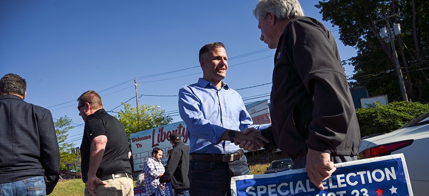 Dutchess County Executive Marc Molinaro picked up an upstate House seat, defeating Democrat Josh Riley.