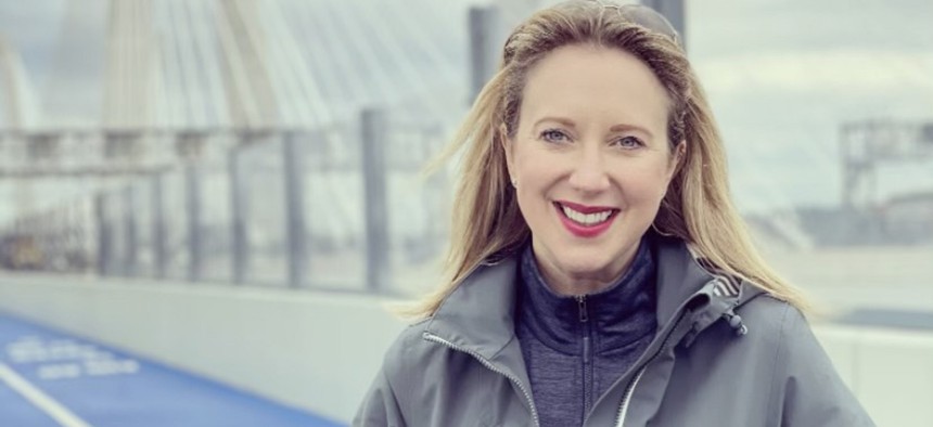 New York State Inspector General Lucy Lang at the Mario M. Cuomo Bridge