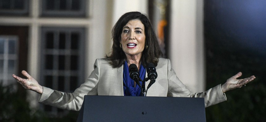Under the new statewide public campaign finance program, candidates who run for state office like Gov. Kathy Hochul will have to reckon with much lower contribution limits.