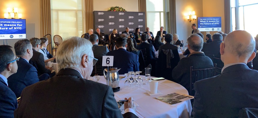 Attendees listen in on a Crain's New York Business panel discussion on Penn Station Wednesday.