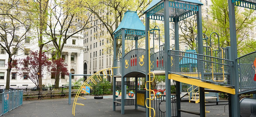 The Moira Ann Smith playground at Madison Square Park in Manhattan.