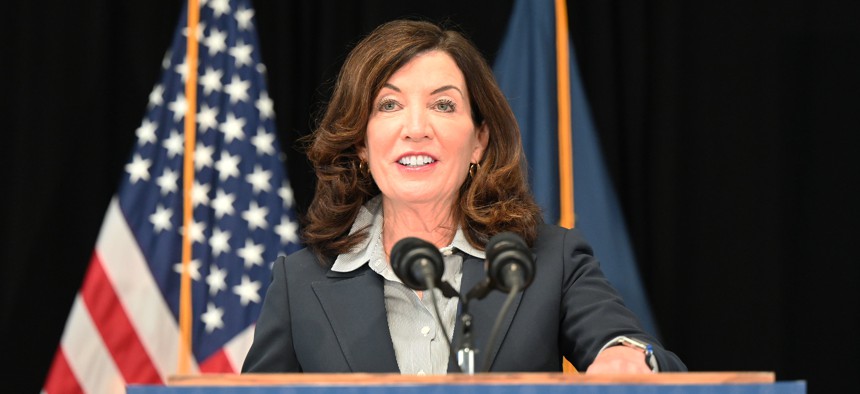 Gov. Kathy Hochul announced the completion of a study on the proposed Interborough Express on Jan. 20, 2022. The governor during her State of the State address on Jan. 10 said light rail service was chosen for the new line connecting Queens and Brooklyn.
