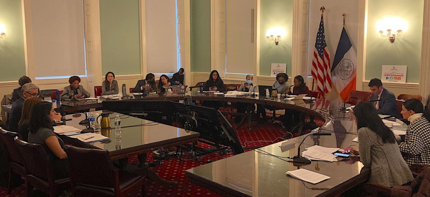The New York City Council education committee held an oversight hearing about public school admissions on Jan. 25.