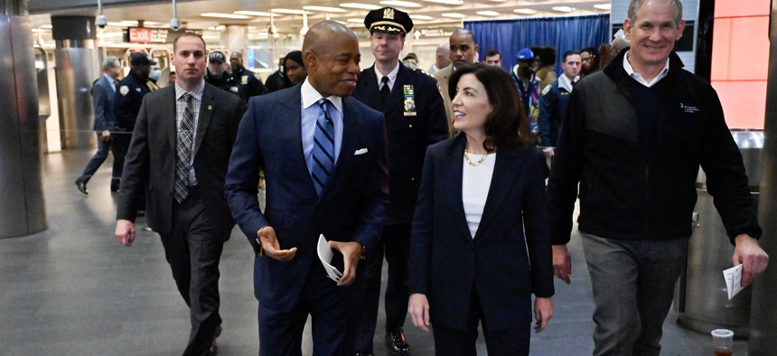 NYC Mayor Eric Adams and Governor Kathy Hochul