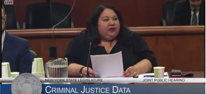 Commissioner Rossana Rosado shared crime data with state lawmakers.