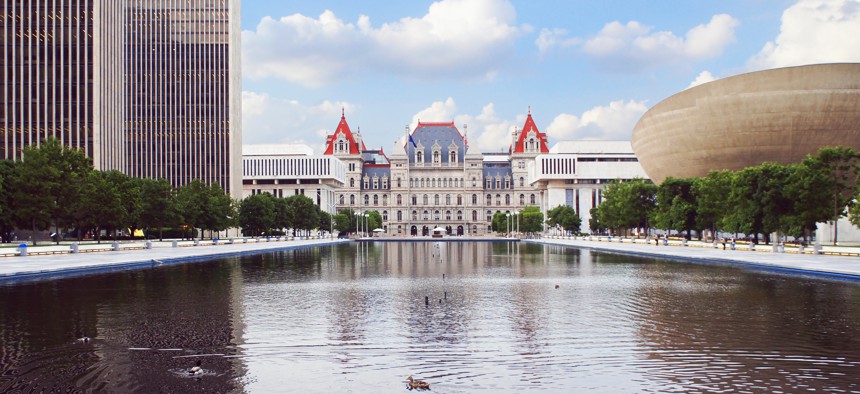 The New York state Capitol building in Albany, New York. 
