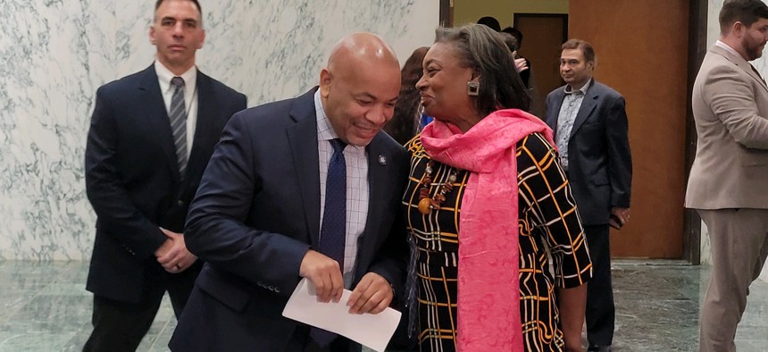 Assembly Speaker Carl Heastie, left, and state Senate Majority Leader Andrea Stewart-Cousins don't seem to be on the same page with the governor's priorities.