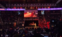 What do rapper Rakim, state AG Letitia James and 17,000 health care workers have in common? They all packed into the MVP Arena in Albany for a rally to fund health services today.
