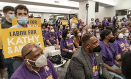 The powerful 1199SEIU union is backing eviction protections.
