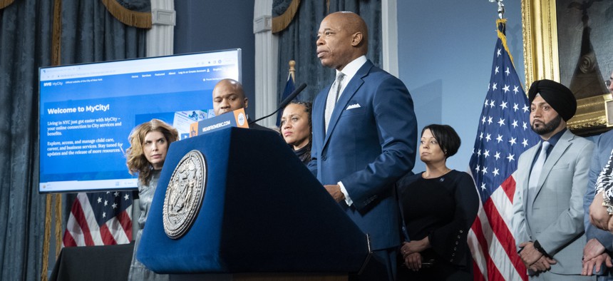 New York City Mayor Eric Adams unveiled MyCity, a delayed but mostly welcomed portal to access city services and benefits.