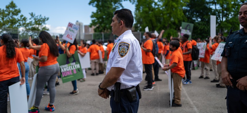 School safety officers will be under the New York City Police Department until at least 2026.