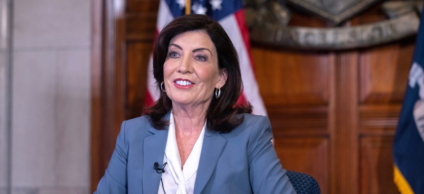 Gov. Kathy Hochul said she’s been in talks with the Legislature on a measure, included in the 2024 executive budget, that would require private insurance companies to cover off-label misoprostol and protect providers against consequences for prescribing the drug off-label.