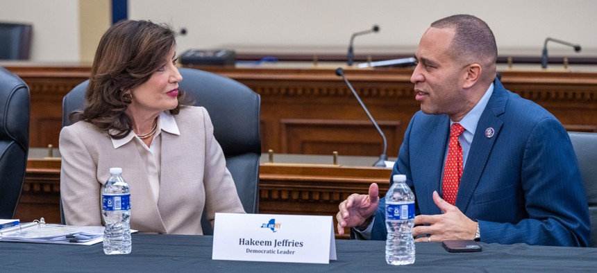 Governor Kathy Hochul meets with the New York Congressional Delegation in Washington on February 8, 2023.