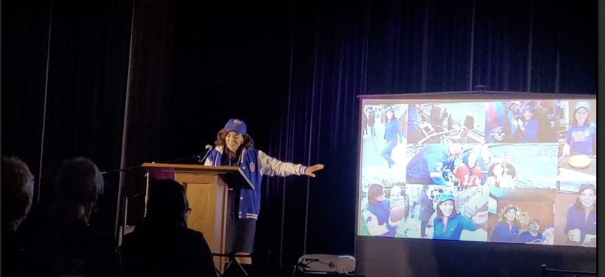 Screenshot of Gov. Kathy Hochul at the 121st annual Legislative Correspondents Association show