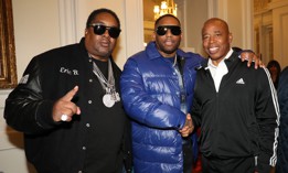 Eric B., Maino and New York City Mayor Eric Adams hung out last year at a celebration for the Universal Hip Hop Museum.