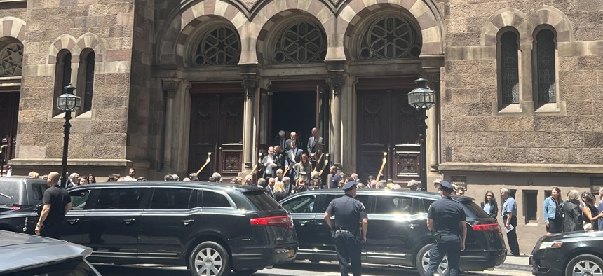 Many people from New York’s political world gathered in midtown Manhattan to honor the life of Dick Ravitch at Central Synagogue.