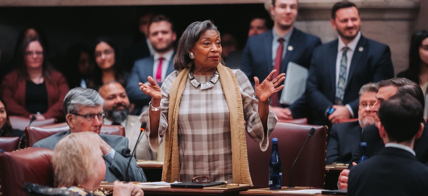 State Senate Majority Leader Andrea Stewart-Cousins’ chamber passed legislation to provide legal representation to undocumented people that has yet to pass in the Assembly.