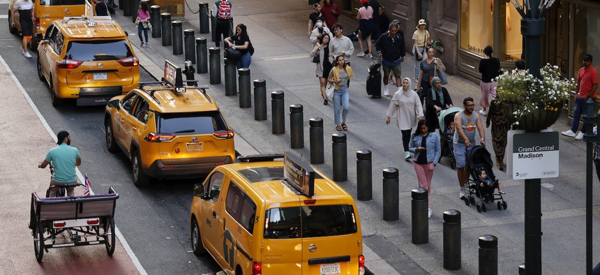 Some elected leaders think taxis should be exempt from congestion pricing. 