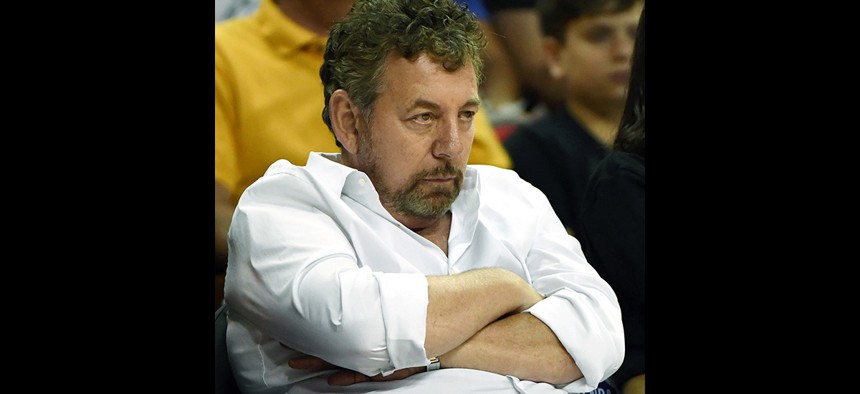James Dolan attends a game between the New York Knicks and the Phoenix Suns during the 2019 NBA Summer League at the Thomas & Mack Center on July 7, 2019 in Las Vegas, Nevada.
