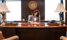 Gov. Kathy Hochul signs Sept. 11-related bills in 2021.
