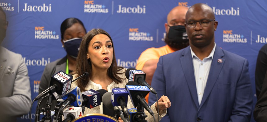 Reps. Alexandria Ocasio-Cortez and Jamaal Bowman may have thought Assembly Member Jaime Williams was a Republican.