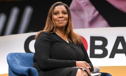 Attorney General Letitia James speaks at the Global Citizen NOW Summit on April 28, 2023.