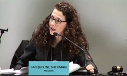 Board of Correction member Jacqueline Sherman speaks at the board's monthly meeting, in this screengrab from a livestream of the November 2022 meeting.