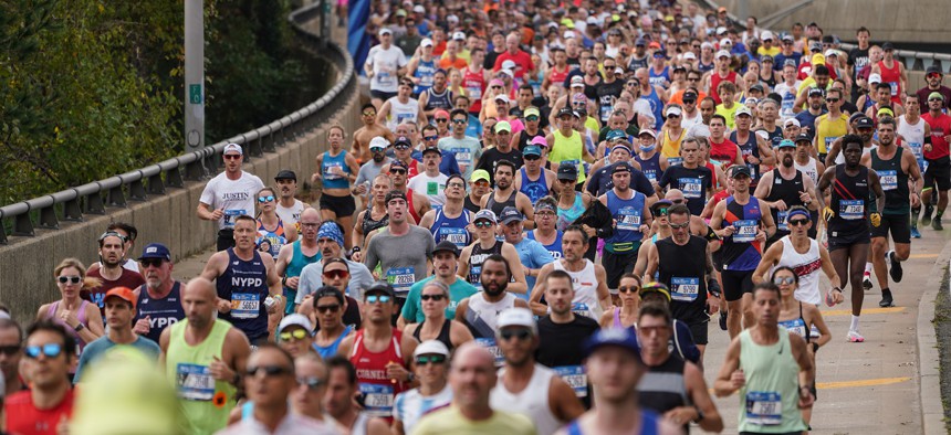 Runners in the 2022 TCS New York City Marathon.