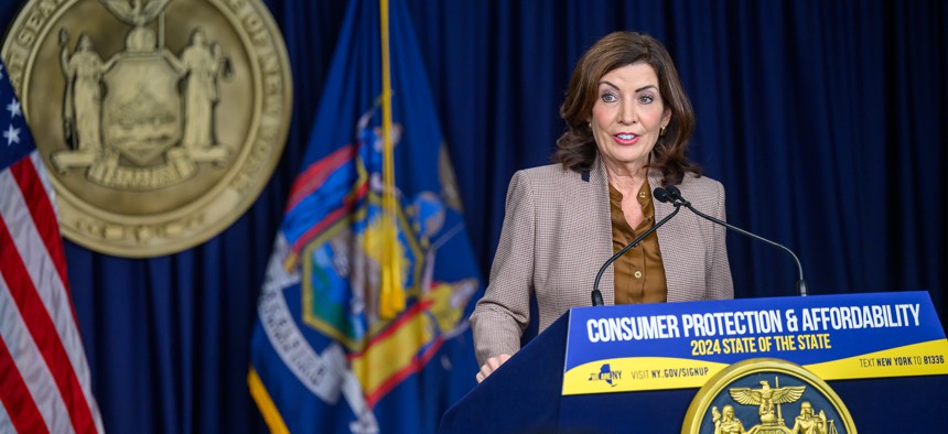 Unlike last year, Hochul previewed smaller policy proposals for her 2024 legislative agenda.