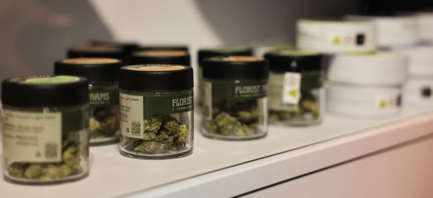 Legal marijuana shops, like Housing Works’, are opening at a slow pace across New York while illegal shops proliferate.