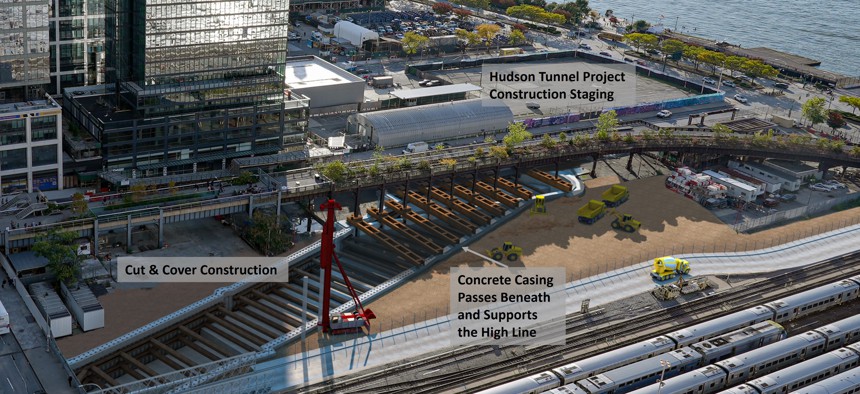 Rendering of the Hudson Yards Concrete Casing – Section 3