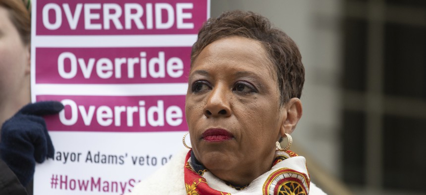 New York City Council Speaker Adrienne Adams led the council’s efforts to overturn two additional vetoes by Mayor Eric Adams.