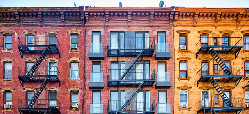 Apartment buildings in Williamsburg, Brooklyn.