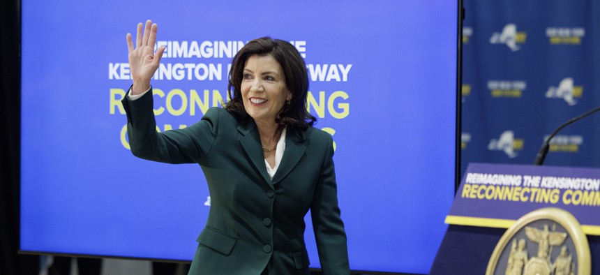 Gov. Kathy Hochul apologized for a joke about the war in Gaza that some interpreted as justifying war crimes.