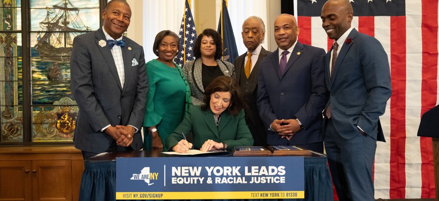 In December, Gov. Kathy Hochul signed into law legislation creating a reparations commission.