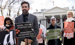 Assembly Member Zohran Mamdani spoke outside the White House last year as part of a hunger strike to pressure President Joe Biden to call for a ceasefire.