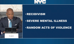 New York City Mayor Eric Adams identified three major problems facing the city.