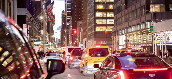 Congestion pricing plate readers after they were installed over Lexington Avenue in Manhattan on December 18, 2023 in New York City.