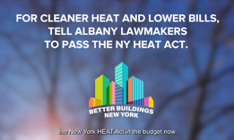 A screenshot from an ad backing the NY HEAT Act.
