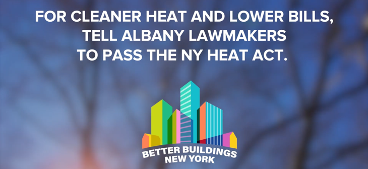 A screenshot from an ad backing the NY HEAT Act.